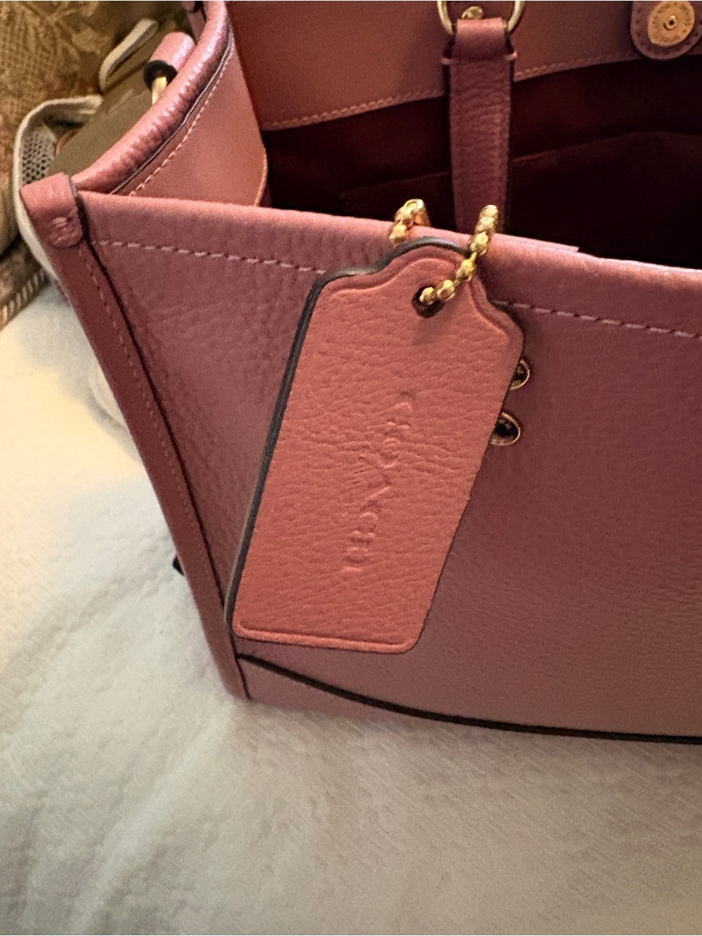 Coach True Pink Leather Dempsey Carryall with matching with matching wallet. - Picture 11 of 11